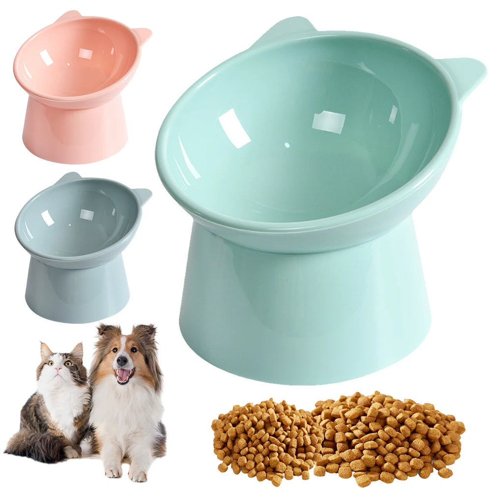 Ergonomic Tilted Cat Food Bowl for Flat-Faced Cats
