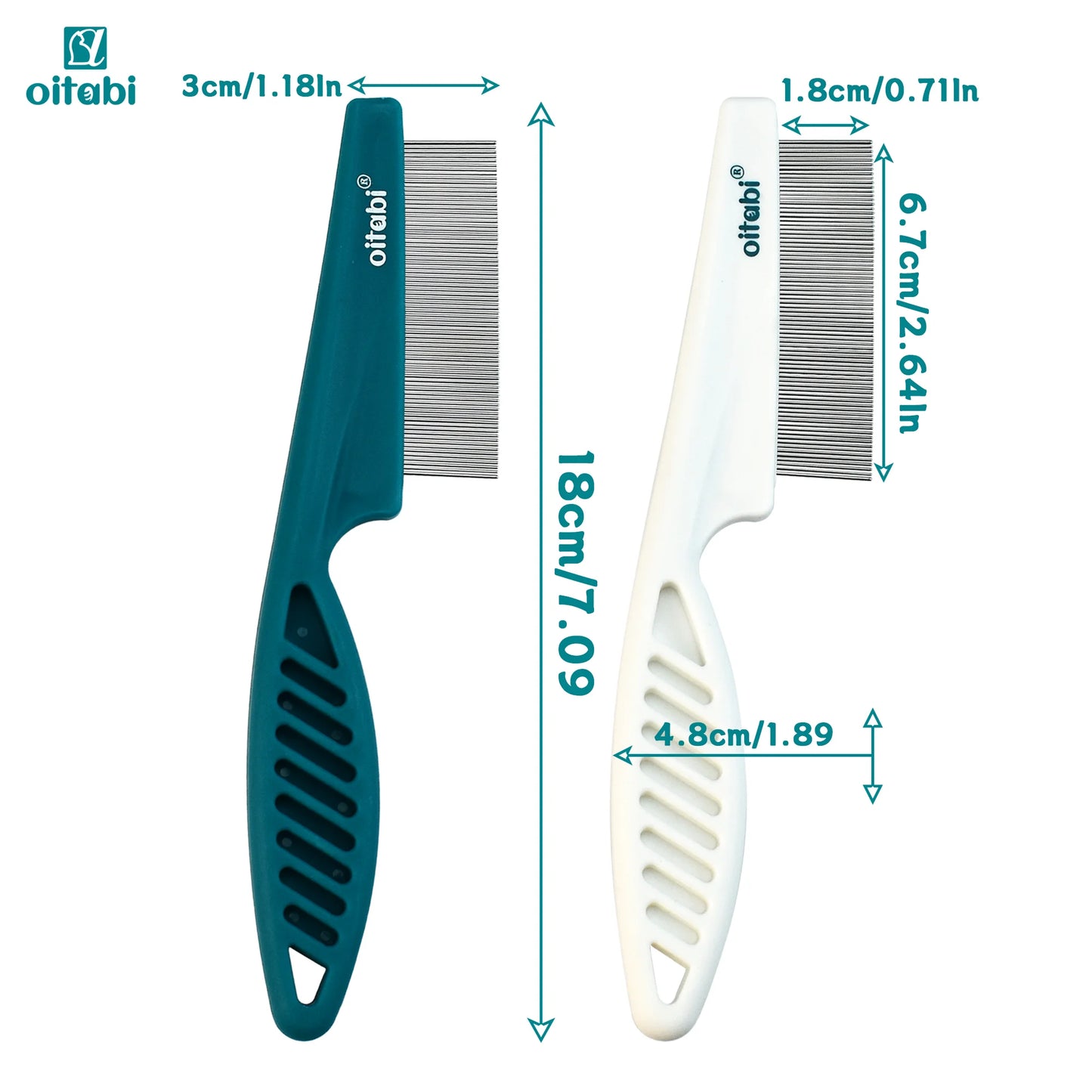 Flea & Lice Comb for Dogs and Cats with Rounded Teeth