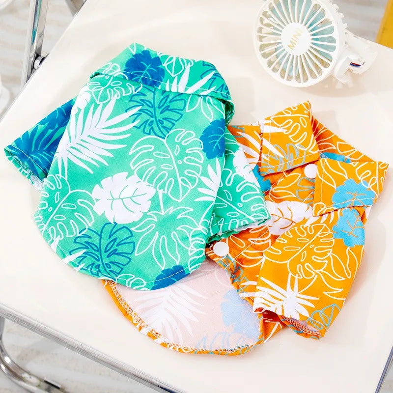 Hawaiian Style Pet Shirts for Dogs and Cats with Coconut Print