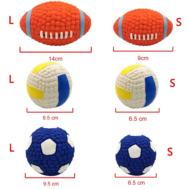 Natural Latex Dog Balls for Small to Large Dogs