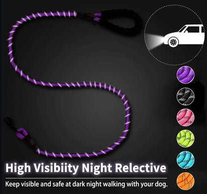 Reflective Dog Leash for All Sizes - Durable & Safe