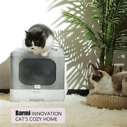 Sifting Cat Litter Box with Foldable Design and Scoop