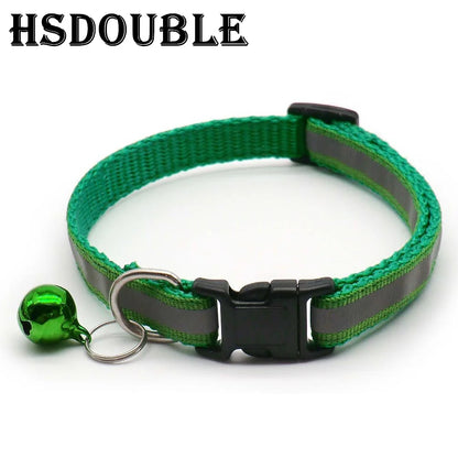 Adjustable Reflective Collars with Bells for Cats and Small Dogs