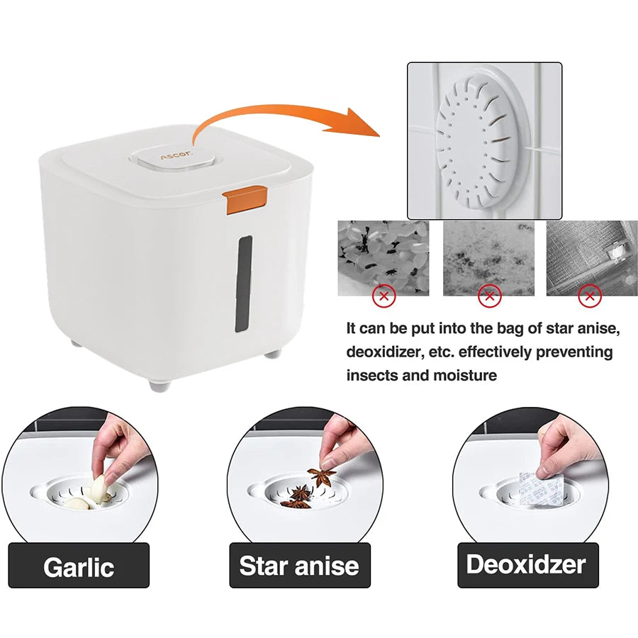 Airtight Cat and Dog Food Storage Bin with Locking Lid
