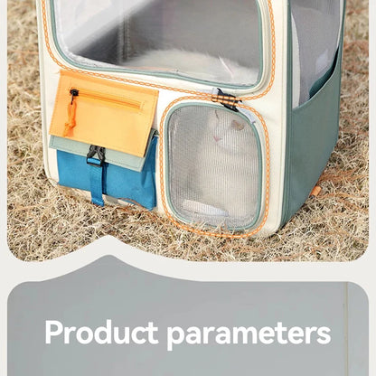 Portable Pet Trolley Backpack for Cats and Small Dogs