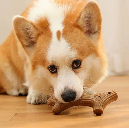 Durable Pine Wood Dog Chew Toy for Teeth Cleaning