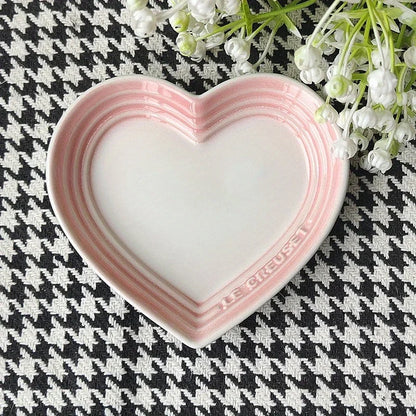 Heart-Shaped Ceramic Cat Bowl for Small Pets - Anti Vomiting