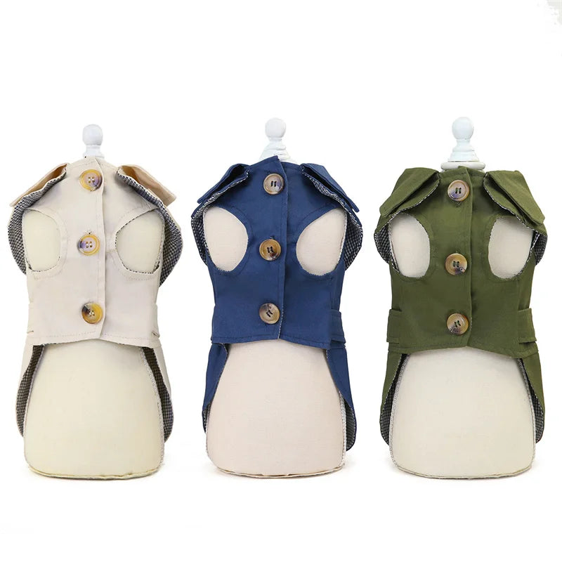Short Sleeve Green Dog Coat for Small Breeds like Yorkies and Chihuahuas