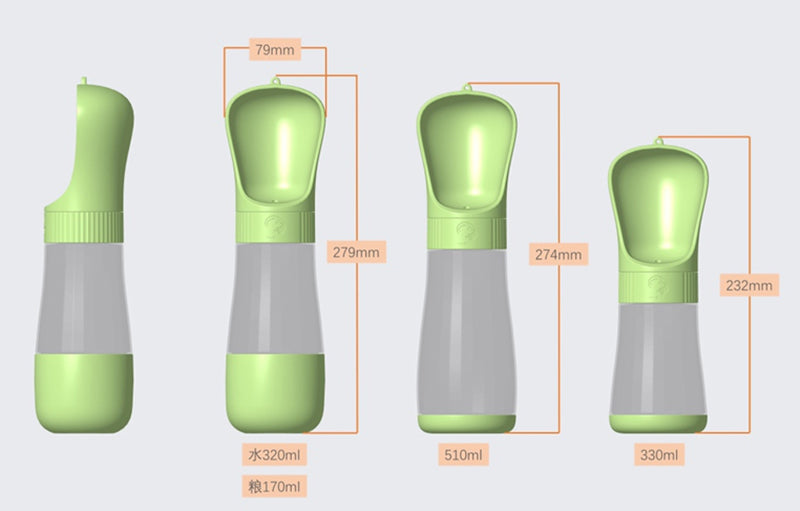 Portable Dog Water Bottle & Feeder for Outdoor Adventures