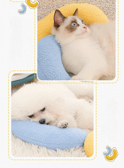 Crescent Shaped Soft Pillow for Cats and Dogs