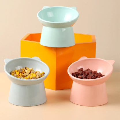 Ergonomic Tilted Cat Food Bowl for Flat-Faced Cats