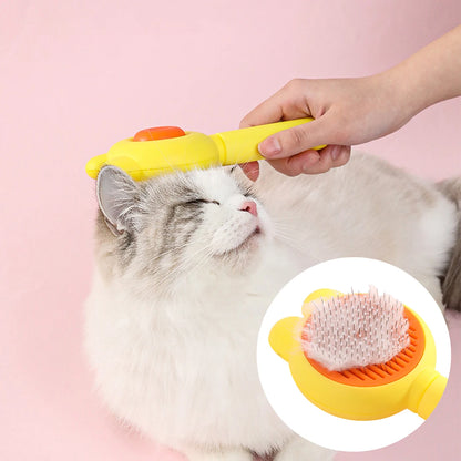 One-Click Pet Hair Removal Comb for Cats and Dogs