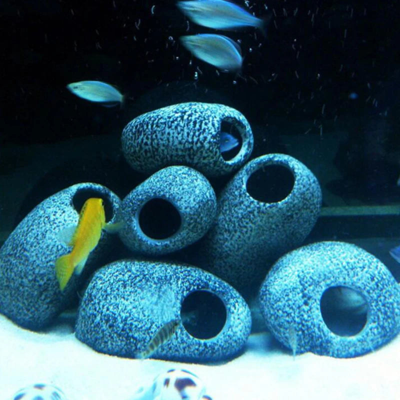 Cichlid Stone Cave Aquarium Ornament for Fish and Shrimp