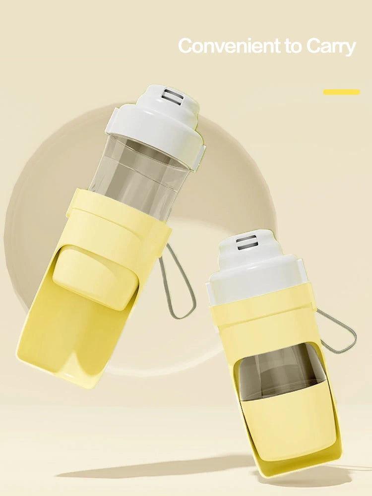 Portable 2-in-1 Pet Bowl and Water Bottle for Travel