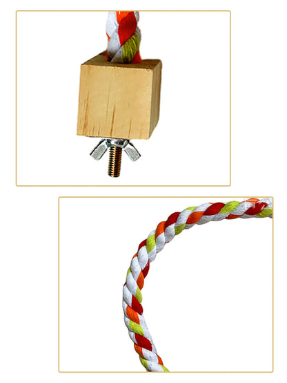 Colorful Cotton Rope Swing Toys for Parrots and Birds