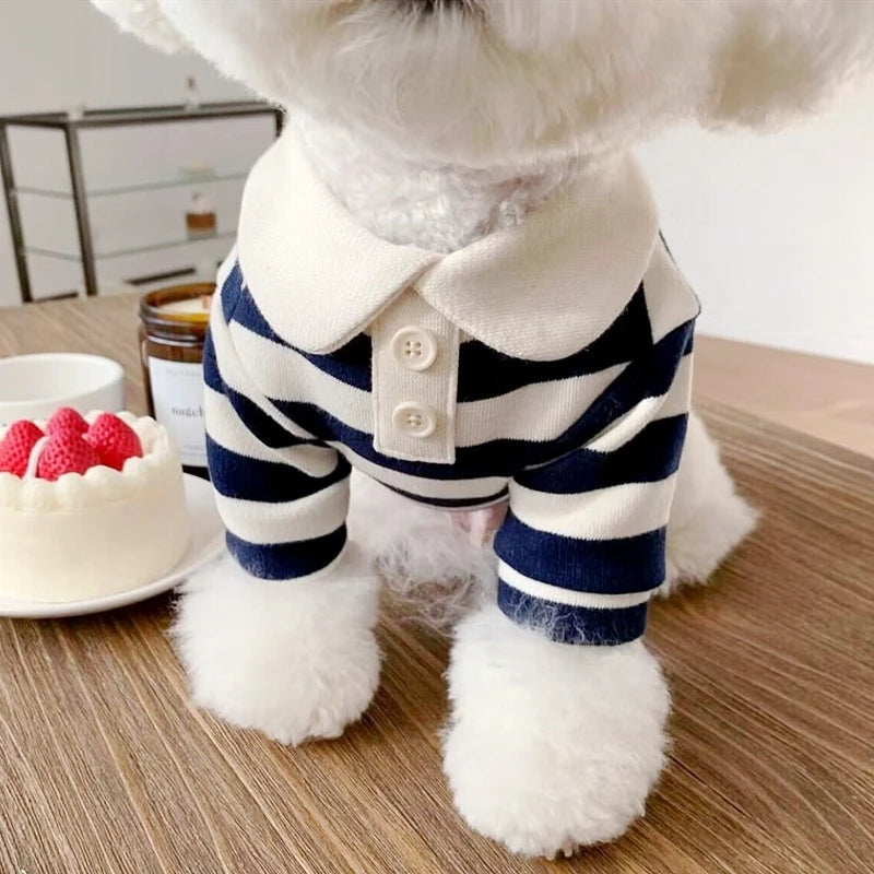 Stripe Polo Shirt for Small Dogs - Cooling Vest for Pets