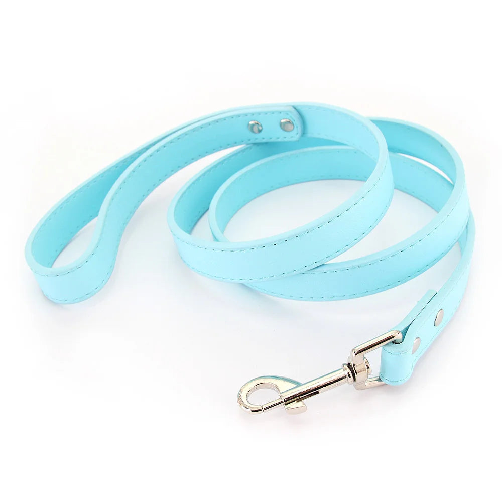 Colorful Leather Leashes for Small to Large Dogs and Cats