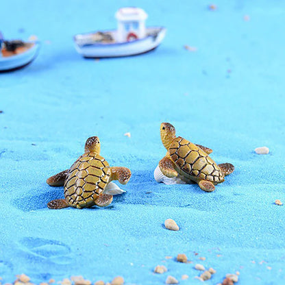 Mini Sea Turtle Resin Ornament for Aquarium Decor
