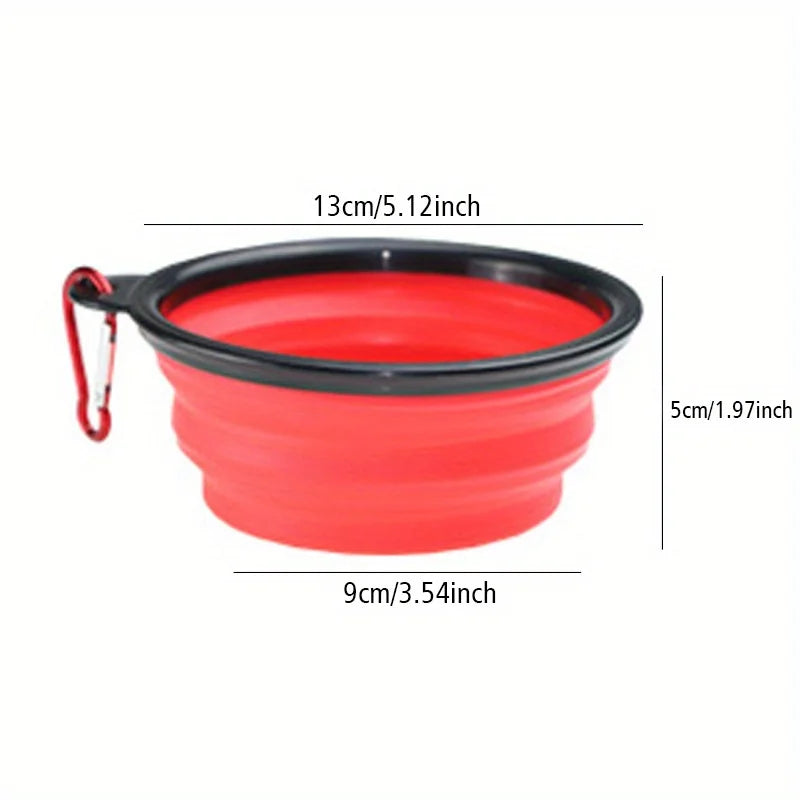Portable Silicone Dog Bowl for Travel and Outdoor Use
