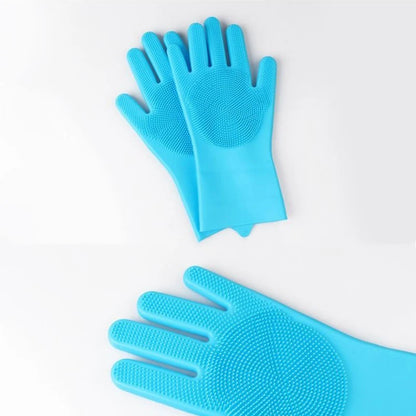 Silicone Bath Gloves and Scrub Brush for Dogs
