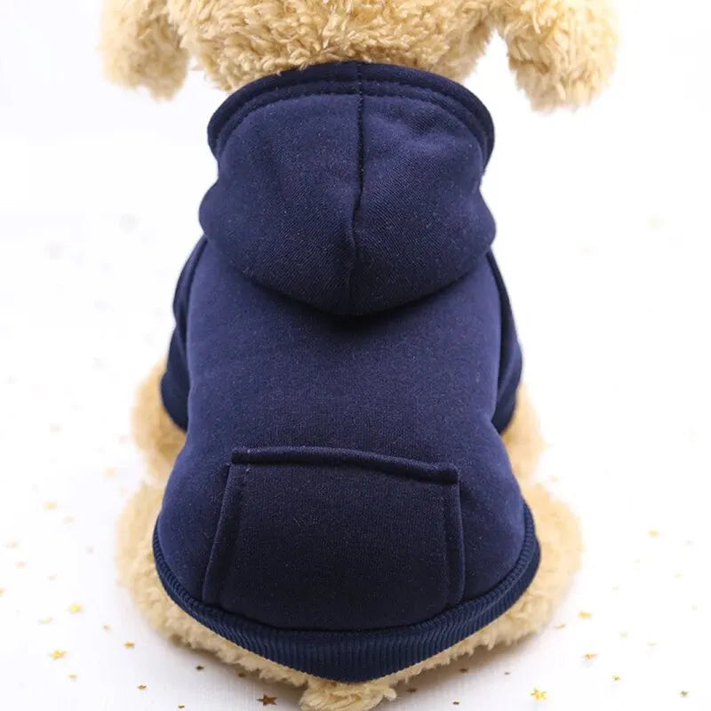 Warm Hooded Sweater for Small Dogs - Autumn & Winter Wear