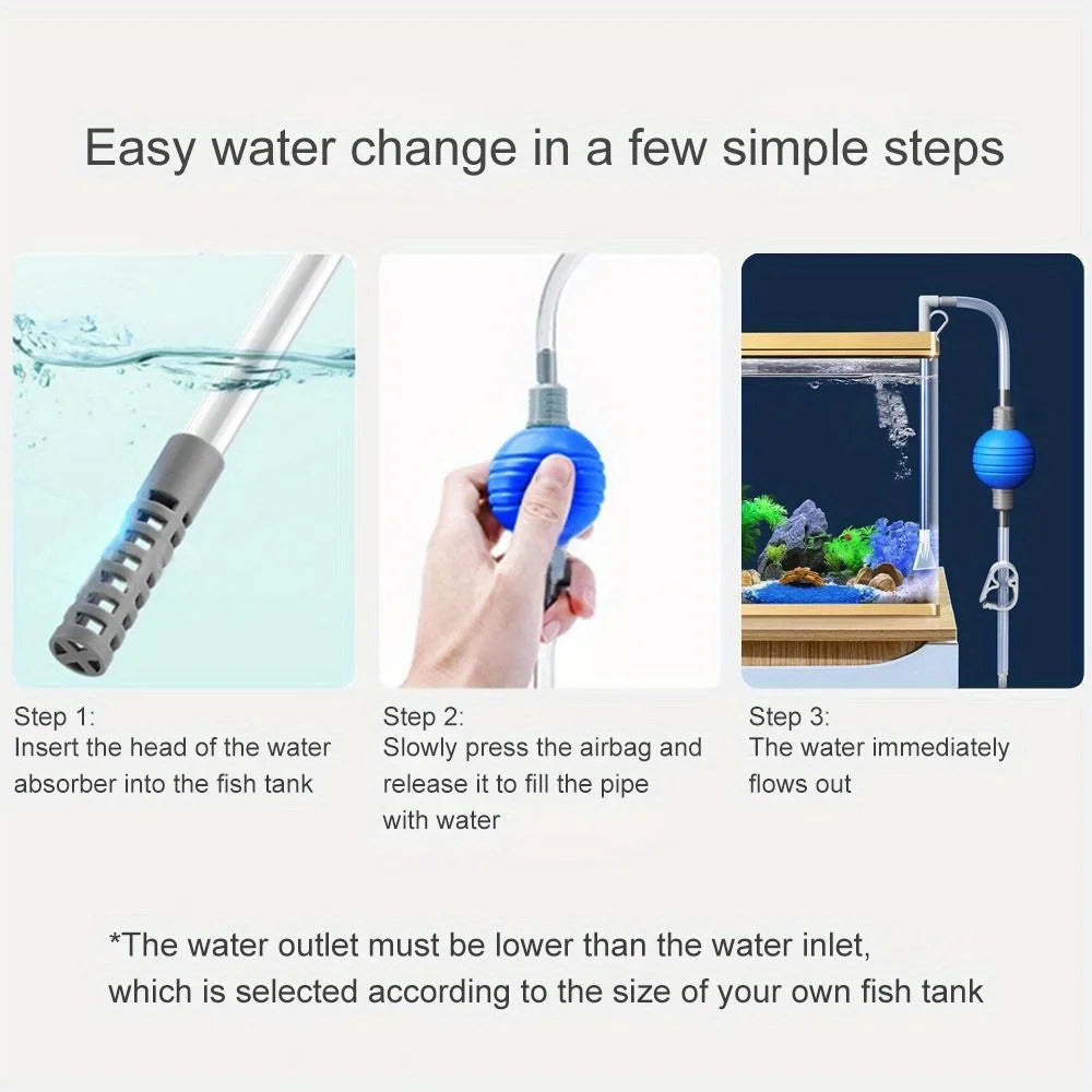 Aquarium Gravel Cleaner and Siphon Pump for Fish Tanks