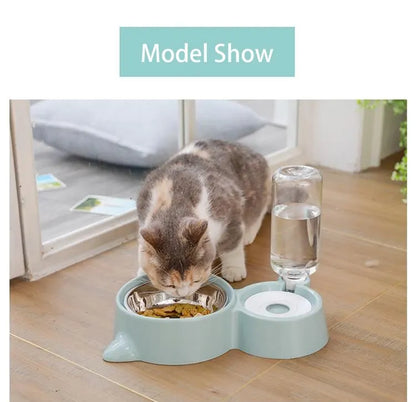 Automatic Pet Water and Food Bowl Fountain for Cats and Dogs