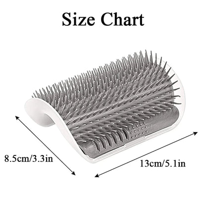 Cat Self-Cleaning Brush and Scratcher for Cats with Catnip