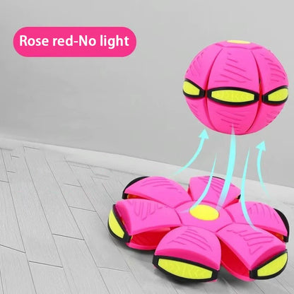 Durable Elastic Flying Saucer Ball for Dogs and Kids Outdoors
