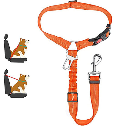 Adjustable Dog Harness and Car Seat Belt for Pets