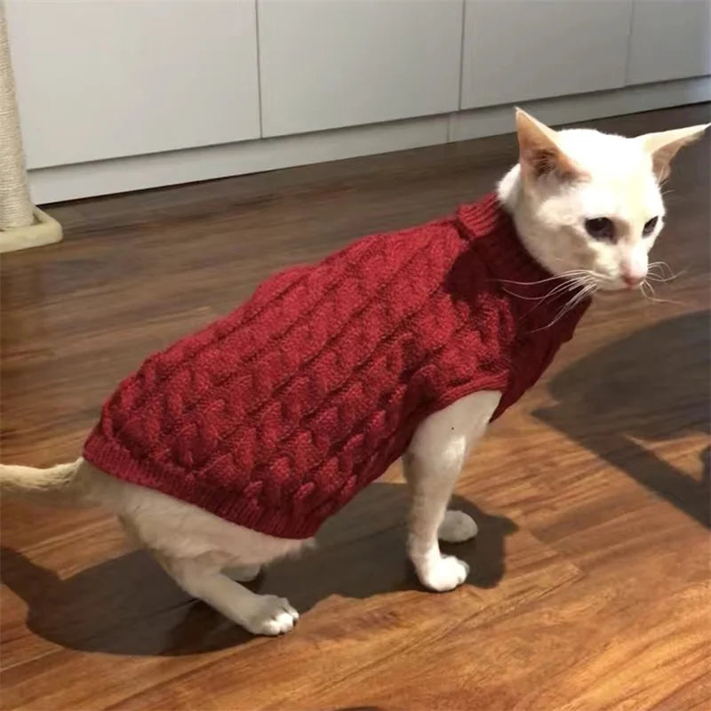 Knitted Sweaters for Small Dogs and Cats in Autumn/Winter