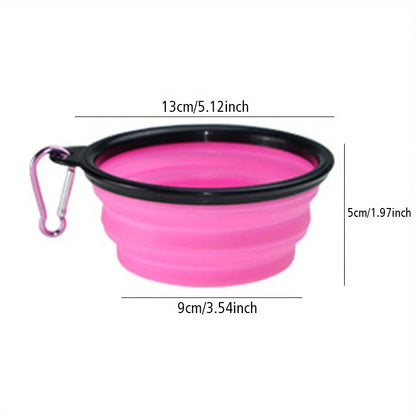 Portable Silicone Dog Bowl for Travel and Outdoor Use