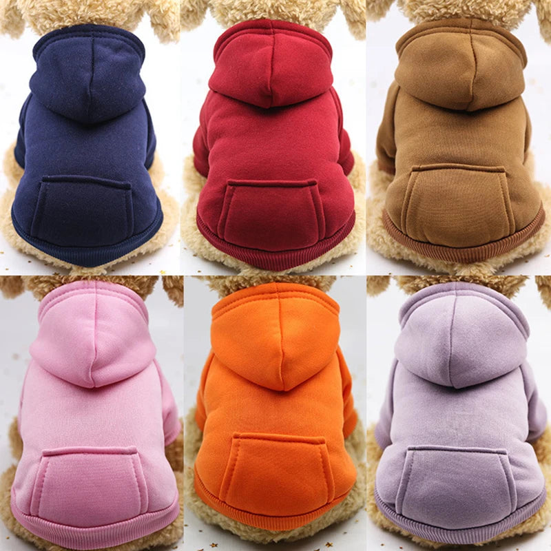 Warm Hooded Sweater for Small Dogs - Autumn & Winter Wear