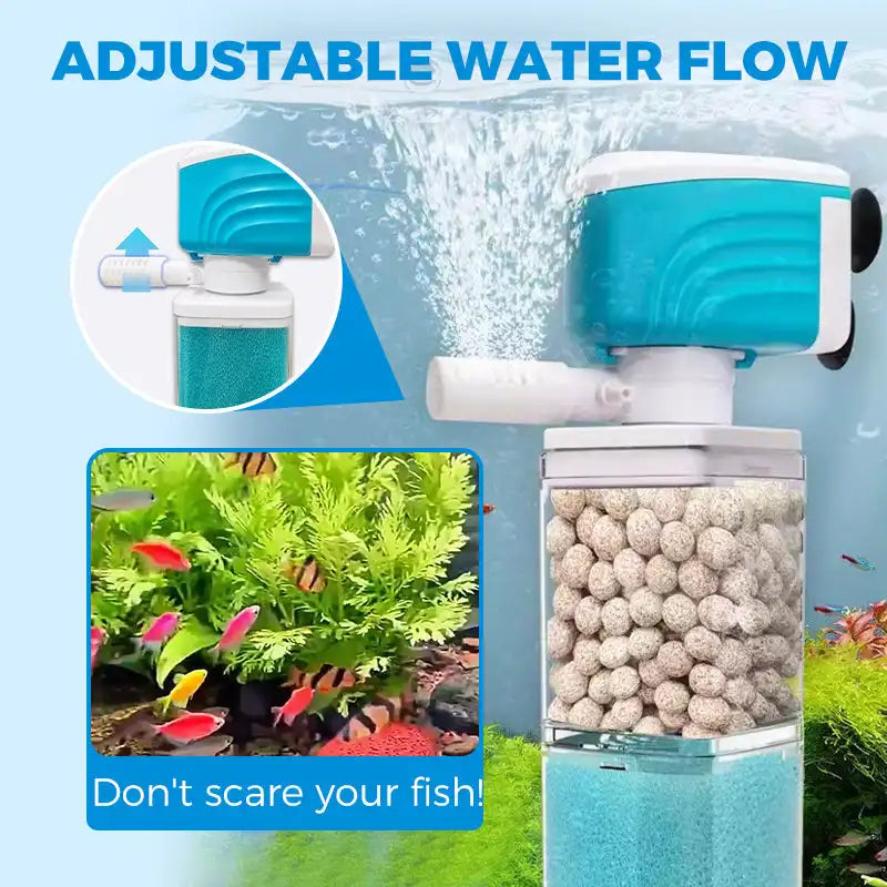 Multi-functional Aquarium Sponge Filter and Water Pump