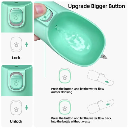 Leakproof Portable Water Bottle for Dogs and Cats Outdoors