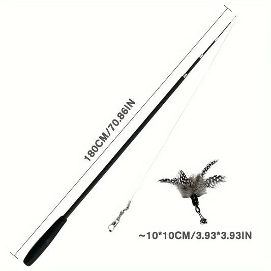 Extendable Cartoon Cat Rod - Four Sections, Metal Design