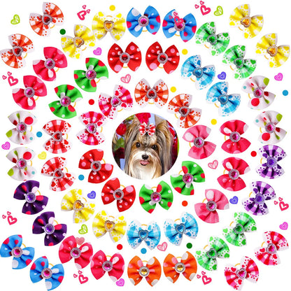 Pet Hair Bows for Dogs and Cats - Stylish Grooming Accessories