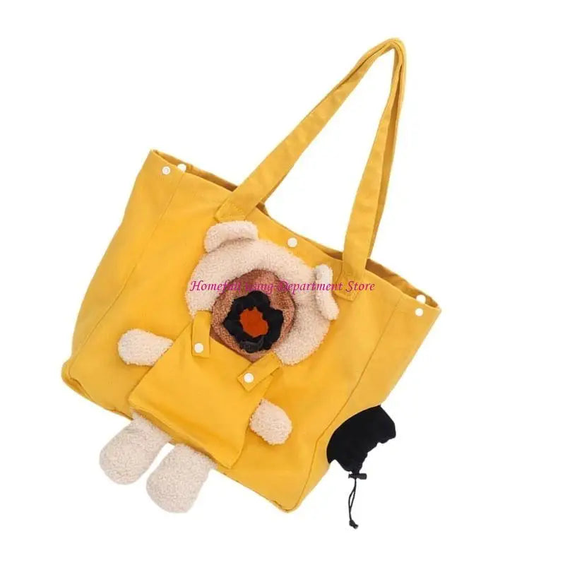 Ventilated Pet Carrier Bag for Dogs and Cats - Travel Shoulder Bag