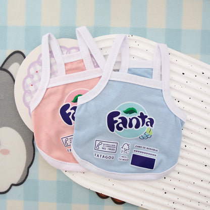 Spring/Summer Cat and Dog Vest with Cute Soda Print