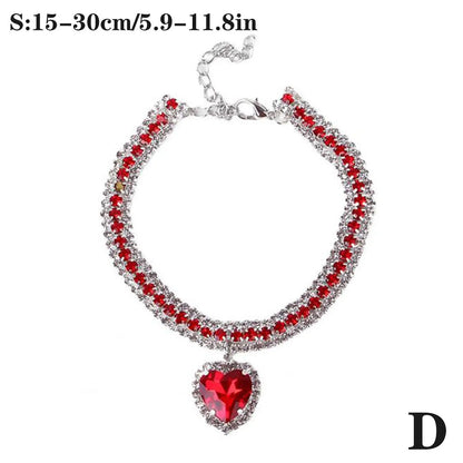 Rhinestone Crystal Pet Collar for Dogs and Cats
