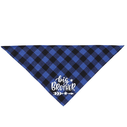 Big Brother Plaid Dog Bandana for Pregnancy Announcements