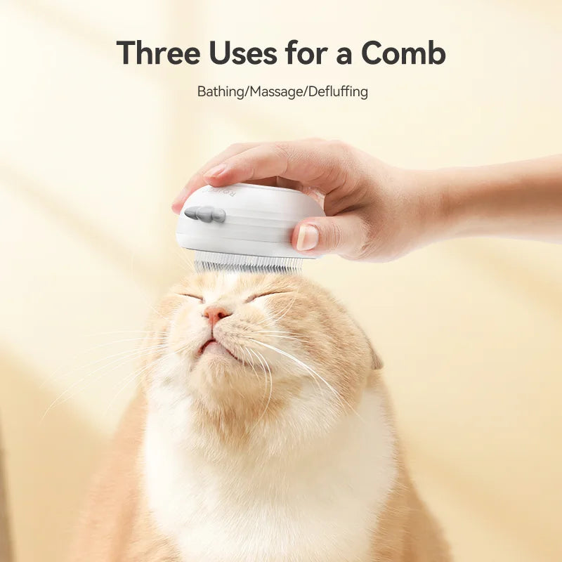 Electric Pet Hair Comb with Spray for Dogs and Cats