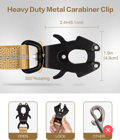 Heavy Duty Bungee Dog Leash with Car Seatbelt for Large Dogs