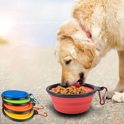 Portable Silicone Dog Bowl for Travel and Outdoor Use