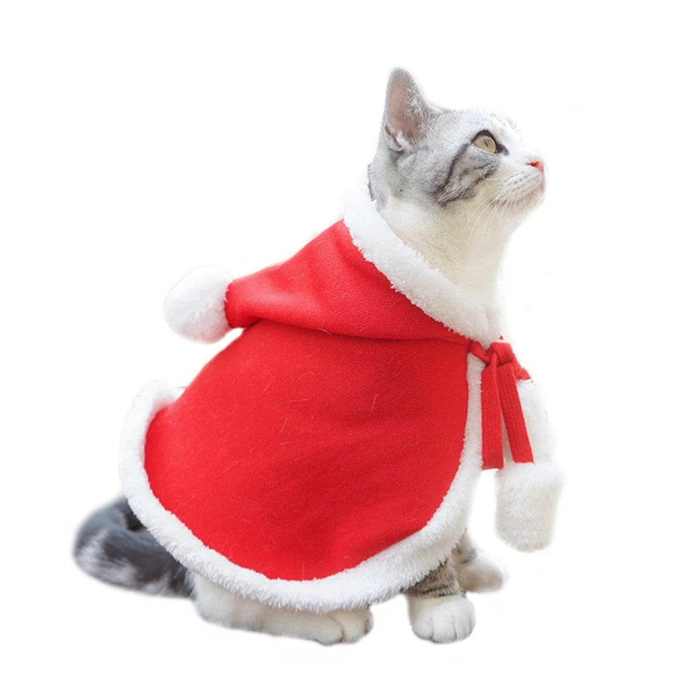 Christmas Santa Dog Hoodie Coat for Small Pets