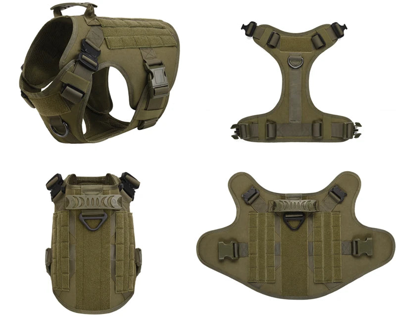 Tactical Dog Harness and Leash Set for All Breeds