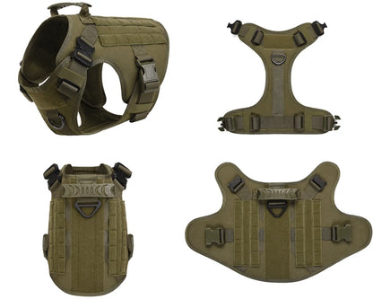 Tactical Dog Harness and Leash Set for All Breeds