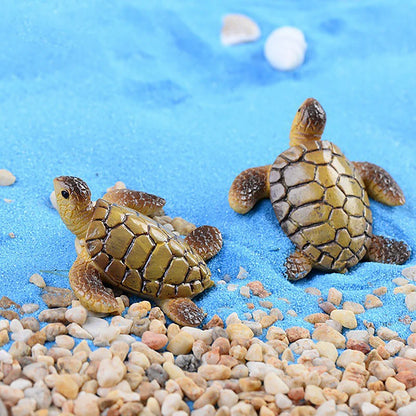 Mini Sea Turtle Resin Ornament for Aquarium Decor