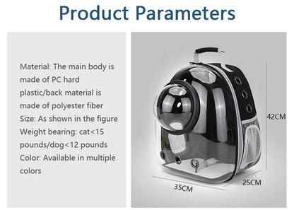 Breathable Cat and Dog Carrier Backpack for Travel