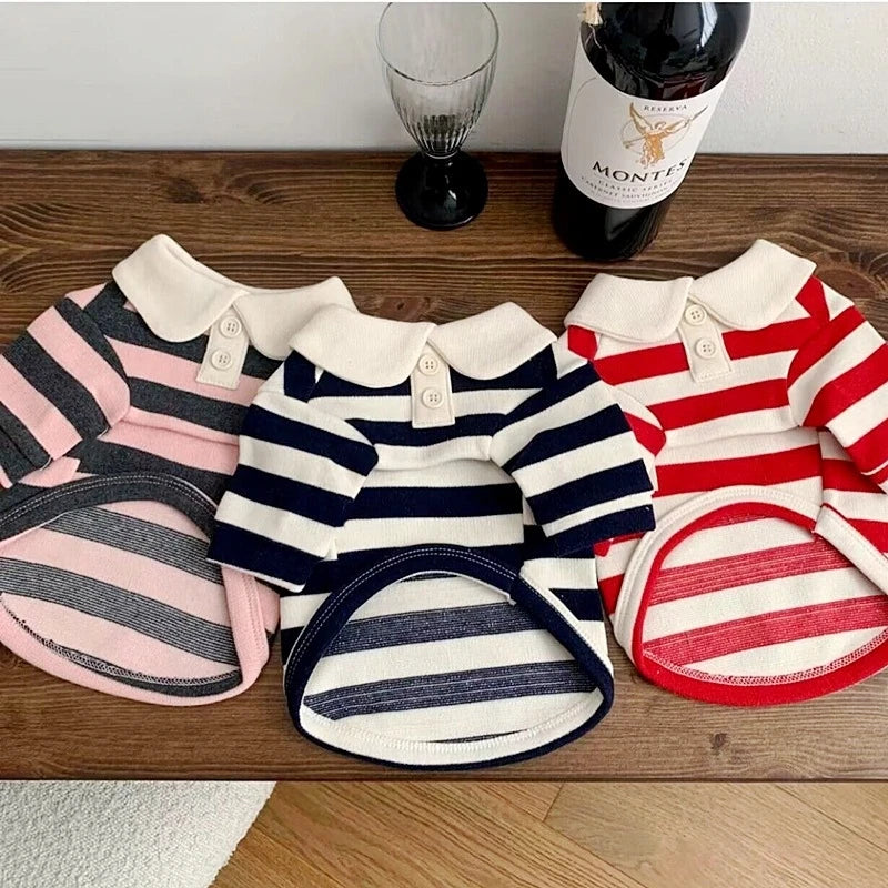 Stripe Polo Shirt for Small Dogs - Cooling Vest for Pets